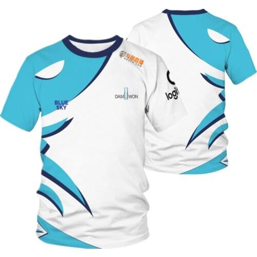 Competition Quick-Drying Heat Transfer Advertising Shirt Vest Printi Customized E-Sports Team Short-Sleeved Sublimation T-Shirt