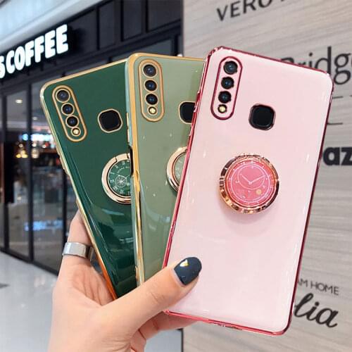 Holder Case For Vivo Y19 Case Soft Silicone Stand Cover For Vivo Y19 Phone Cases Vivo Y19 Shockproof Fundas capa