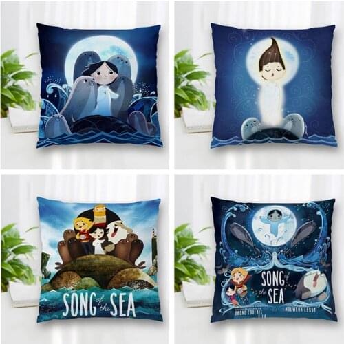 Hot Sale Custom Decorative Pillowcase Song of the Sea Square Zippered Pillow Cover Best Nice Gift 20X20cm 35X35cm 40x40cm
