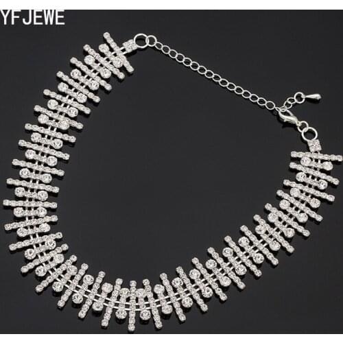 YFJEWE New Fashion Long Necklace Chain Fashion Fine Metal Chain Crystal Rhinestone Necklace N368