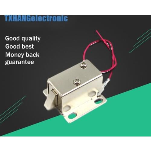 DC 12V Mini Small Solenoid Electromagnetic Electric Control Cabinet Drawer Lock for DIY Project