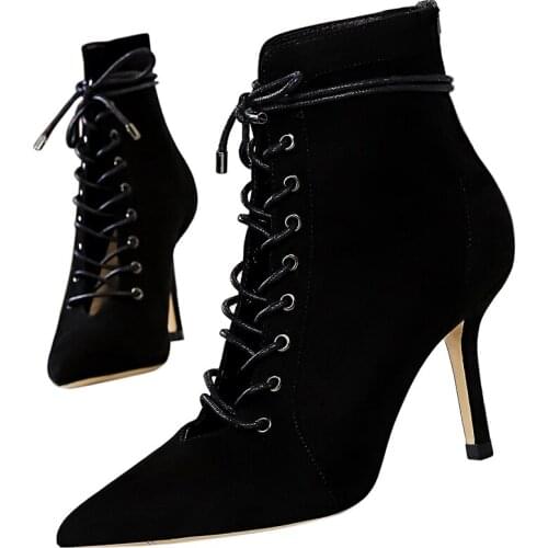 Европейская и американская модная сексуальность, высокие кожаные ленты с заострёнными наконечниками, перевязанные перевязки, выд