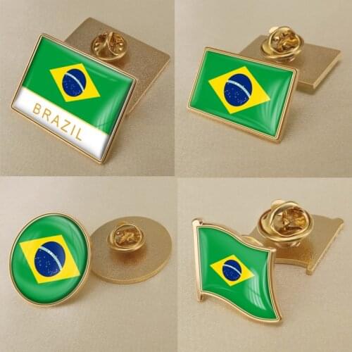 Coat of Arms of Brazil/Brazilian Flag National Emblem Brooch/Badges/Lapel Pins