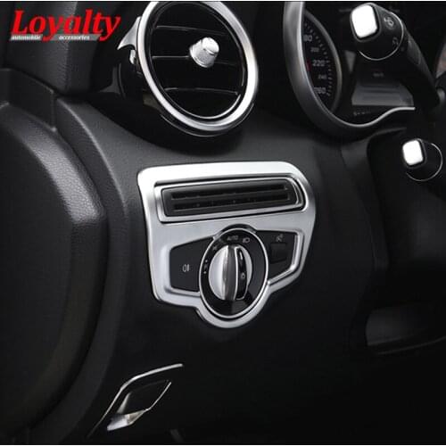 Loyalty for Mercedes-Benz GLC-Class X205 X253 2016 2017 2018 Headlight Adjustment Switch Button Cover Trim Car Accessories