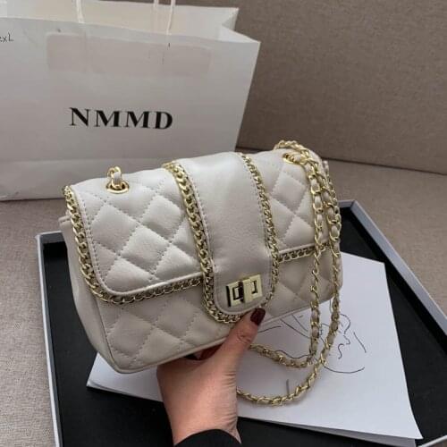 Mini Chain PU Leather Crossbody Bag For Women 2021 Branded Shoulder Handbags Womens Fashion Trend Travel Hand Bag