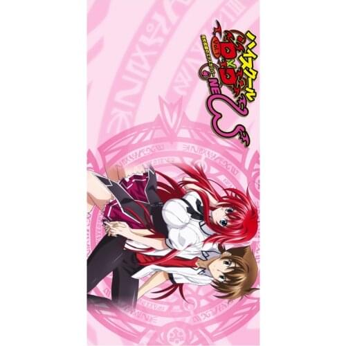 High School Dxd Pattern Multifunctional Use Baby Bath Towels Women Hand Face Hair Drying Soft Bamboo Fiber Towel 35*70cm