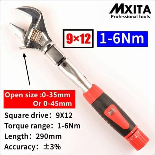 MXITA Open Torque Wrench 2-24Nm Interchangeable Adjustable Torque Wrench Hand Spanner