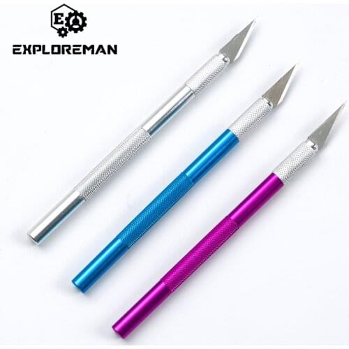Carving Metal Scalpel Knife Tools Kit Non-Slip Blades Mobile Phone PCB DIY Repair Hand Tools