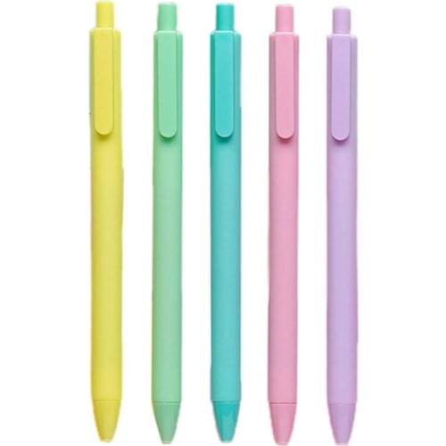 Pack of 5 Exquisite Retractable Gel Ink Pens Wax Sealed 0.5mm Gel Pen Rollerball Pen for students Boys Girls Women
