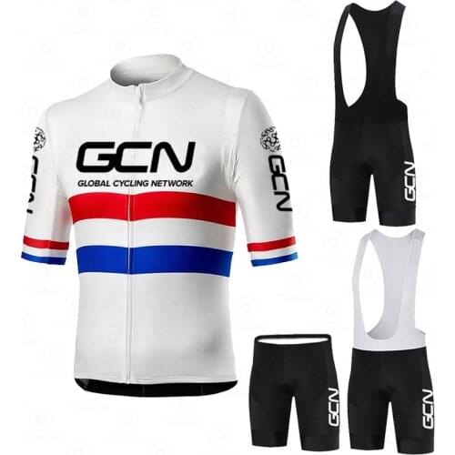 2021 New GCN Team Cycling Jersey set Summer Short sleeve MTB Bicycle Clothing suits Cycling Shirts Men Bike Jersey Ropa Ciclismo