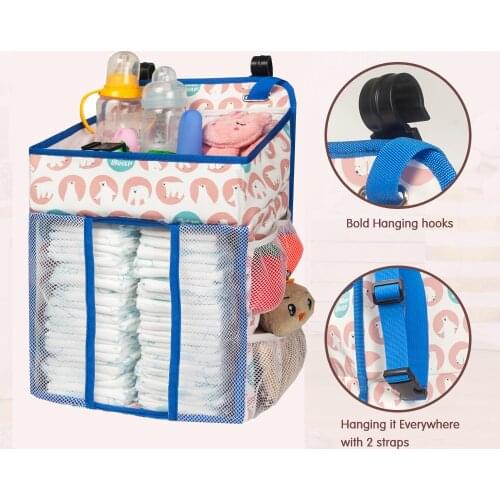 Baby Crib Hanging Storage Bag Diaper Nappy Organizer Cot Bed Organizer Bags Infant Essentials Diaper Caddy Kids Bedding Sets