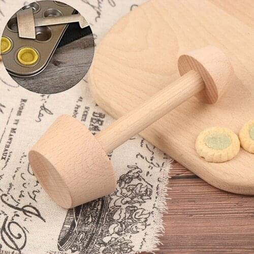 Portable Wooden Egg Tart Tamper Double Side Pastry Egg Tart Pusher Eggtart Mold Baking Cake Kitchen Tools
