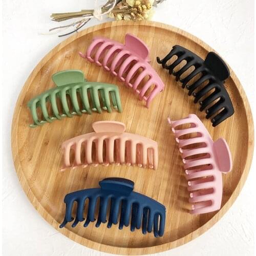 Rubber Solid Color Ladies Hair Claw Clips Makeup Shower All-match Girl Scrunchie Sweet Fashion Elegant Vintage Ladies Hair Bands