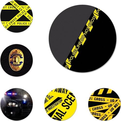 Police Symbol Icons Pins Badge Decoration Brooches Metal Badges For Clothes Backpack Decoration 58mm