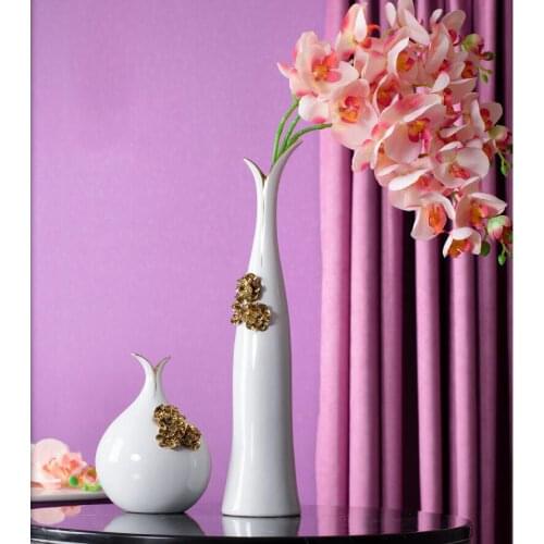 Modern Ceramic Vase Fake Flower Arrangement Home Livingroom Desktop Furnishings Crafts Coffee Table Store Accessories Decoration