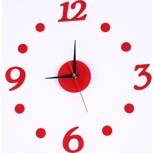 Modern Minimalist Clock Mute Creative Wall Clock Living Room Decoration Mirror Acrylic Wall Stickers DIY Clock 40-60CM