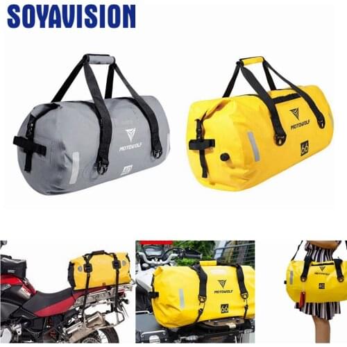 Motorcycle Waterproof Tail Bags Back Seat Bags 40L 66L 90L Motorbike Scooter Sport Luggage Travel Rear Seat Bag Pack Tank