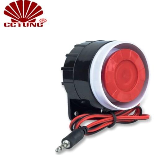 External Mini Wired Siren 110dB Prompt Alert Alarm to Anti-thief Intrusion Smoke Alarm & Gas Leakage from Home Alarm System
