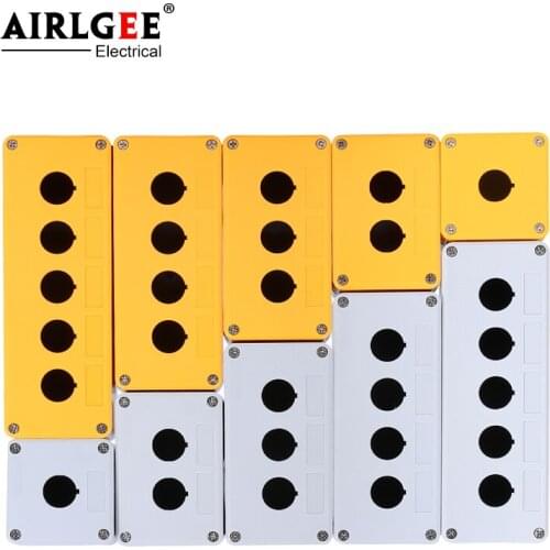High quality 22mm installation button switch control box button box waterproof and dustproof yellow white 12345 hole BX2