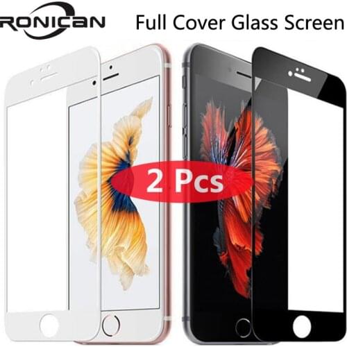 2Pcs Full Cover Tempered Glass For iPhone 7 8 Plus 5s Explosion-Proof Screen Protector Film On iPhone 6 6s Plus X XS Max XR Case