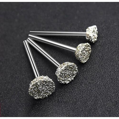 1Pcs Coarse Sand Diamond Polishing Wheel 3MM Shank Magnetic Sand Grinding Head Jade Carving Buffing Tool Accessories