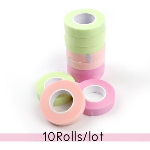 10 Rolls TDANCE Non-Woven False Eyelash Extension Tape Anti-Allergy Easy Tear Eye Tapes For Grafting Fake Lash Eyeliner Tapes