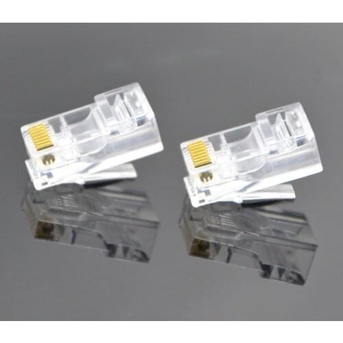 100 PCS New RJ45 CAT5 Network Connector 8P8C Five Types RJ45 Unshielded Crystal Head 3.5 Trigeminal Thick Pure Copper Special