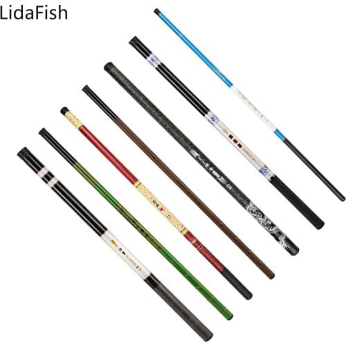 2.7M 3.6M 4.5M 5.4M 6.3M 7.2M Carbon Fiber Carp Fishing Rods Telescopic Hand Pole Travel Stream Fishing Rods