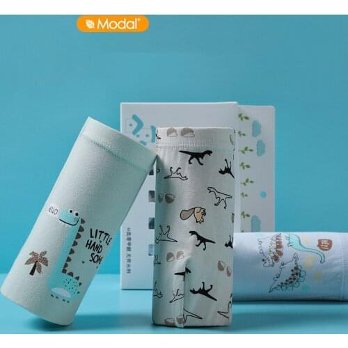 3pcs Class A Boys Girls Boxer Briefs Cotton Modal Childrens Underwear Four Corners Childrens Shorts Panties for Baby Boy Girl