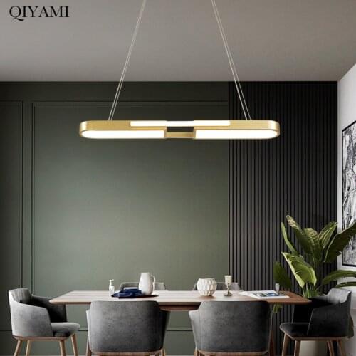 48w Golden Black Modern Led Pendant Lights For Dinning Room Parlor Kitchen Hanging Lamps Home Decor Lighting Luminaire Fixtures