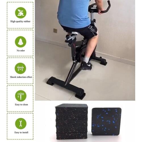 6Pcs Treadmill Mat Fitness Equipment Sound Insulation Shock Absorbing Floor Cushion Hardwood Floors Protection