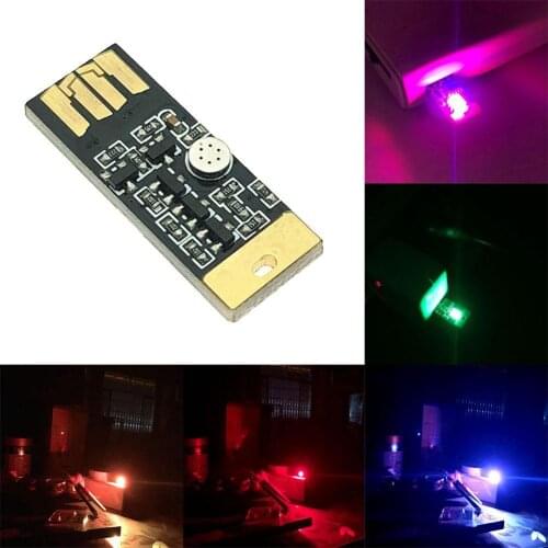 Auto Parts Smart USB Sound Control Colorful LED Music Rhythm Home Car Decorative Light Touch Control Plug & Play