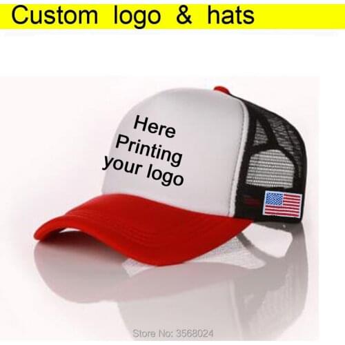 Free Printing Baseball hat Summer USA Patch Sewing Net Snapbacks Kids/Adult Cap Curved Peaked Caps Custom LOGO Hats