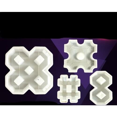 DIY Square Garden Path Concrete Grass Planting Brick Mold PVC Paving Propylene Pavement Walkway Garden Buildings Accessories