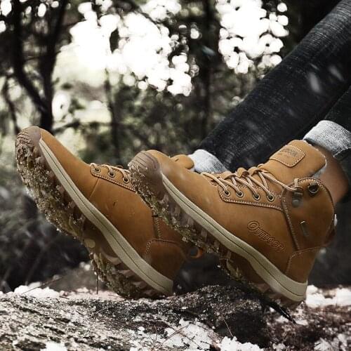 For shoes casual MEN boots men Mens snow boot winter fashion BOOTS causal dress botas man black leisure hot work boty mens mens