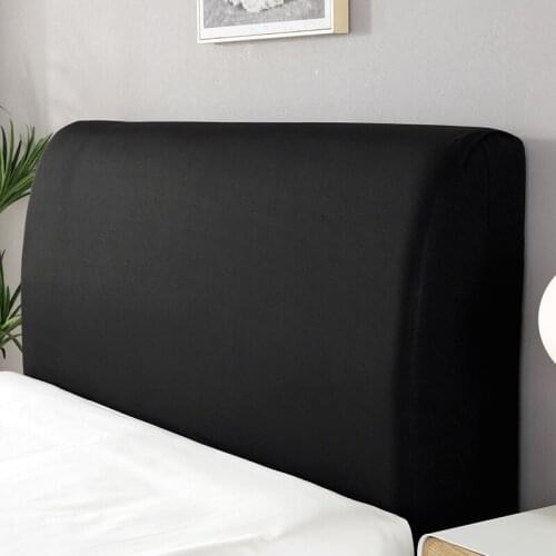 Elastic Bedhead Cover All-inclusive Headboard Solid Color Bedside Cover Dustproof Bed Head Cover Bed Head Back Protection
