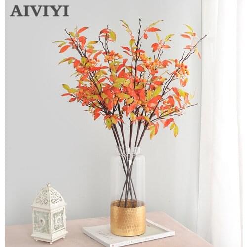 Autumn Colors Feel Fulu Leaves Home Decoration Living Room Christmas Artificial Garden Plants Valentine Wall Art Original Gifts