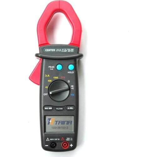 CENTER-212 TRMS AC/DC Clamp Meter High Speed BargraphPeak Hold Function Data Hold FunctionAuto Power Off True RMS