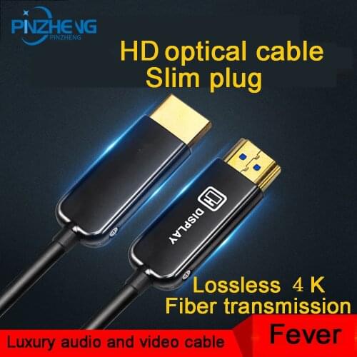 PINZHENG HD2.0 Cable Optical Fiber Cable For HD TV LCD Laptop PS4 Projector Computer 4K 60HZ 3D 5m 10m 15m 20m 30m 40m 50m 100m