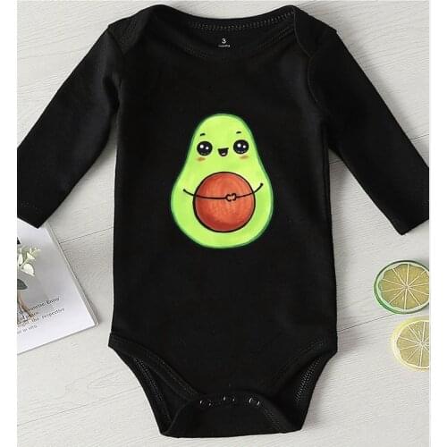 Kids' Things Newborn Boy Winter Clothes Print Avocado Baby Costume Bodysuit for Newborns One Piece Toddler Jumpsuit Autumn