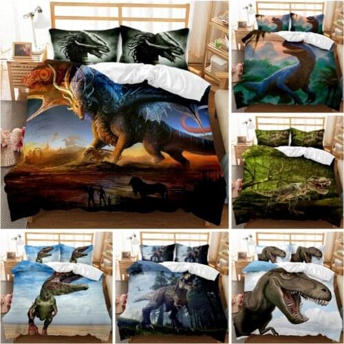 HD 3D Digital Dragon Printed Bedding Set Dinosaur Printed Duvet Cover Set Comfort/Quilt Cover (Twin Full Queen King Size )