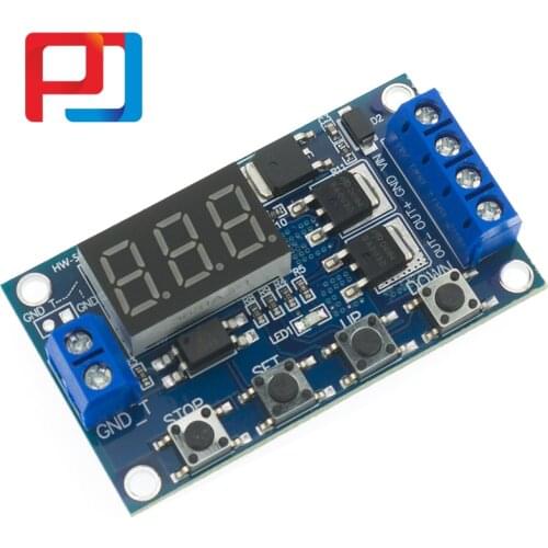 DC 12V 24V Dual MOS Tube LED Digital Time Delay Relay Trigger Cycle Timer Delay Switch PULAR Circuit Board Timing Control Module