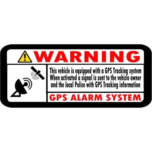 Hot Sell Creative GPS ALARM SYSTEM Car Sticker Accessories Decal Vinyl Car Window Sunscreen PVC 13cm*6cm