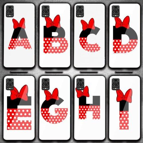Cute Cartoon Bow Letters Phone Case For Redmi 4X 5 5plus 6 6A Note 4 5 6 6pro 7 Xiaomi 6 8se MIX2S Note 3 Tempered Glass
