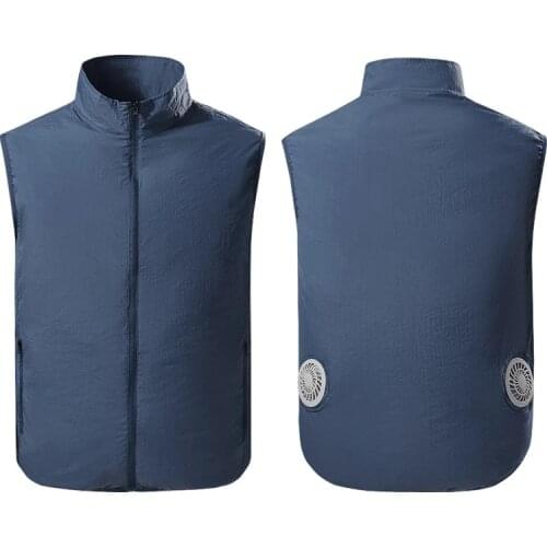 Men Summer USB Fan Cooling Vest Men Air Conditioning Clothes Sleeveless Jacket Pleasantly Cool Fishing Vests