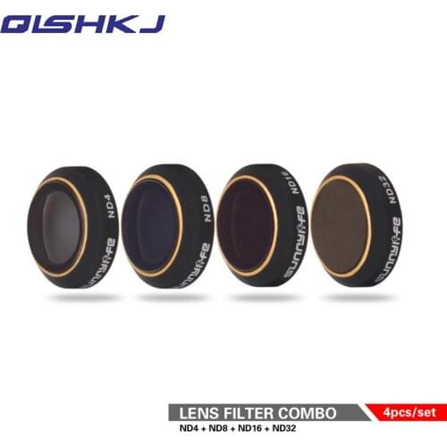 Snap On ND Filters Set 4Pcs ND4/8/16/32 Camera Lens Filter Bundle set Kit For DJI for DJI MAVIC Pro/Mavic Platinum Camera Drone