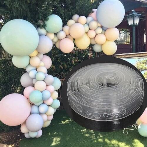 5m Plastic Balloon Chain Arch Balloons Fixed Accessories Birthday Party Balloon Wedding Party Baby Shower Xmas Backdrop Decor