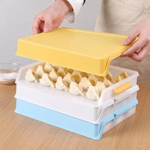 Plastic Food crisper Dumpling Refrigerator Storage Box Plastic Container Kitchen Storage Case Bins #1219