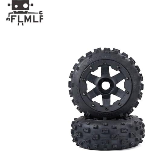 Second Generation Knobby Front or Rear Tire Assembly Set Fit 1/5 HPI ROFUN BAHA ROVAN KM GTB MCD BAJA 5B Toys Parts