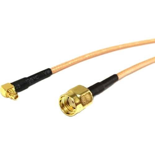 RP SMA Male plug Switch MMCX Male Right Angle Pigtail Cable RG316 Wholesale Fast Ship 15CM